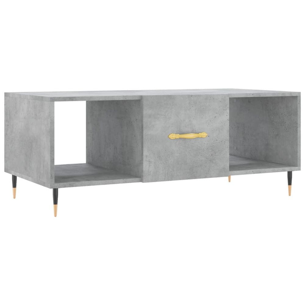 Vidaxl Konferenčný stolík betónovo sivý 102x50x40 cm kompozitné drevo
